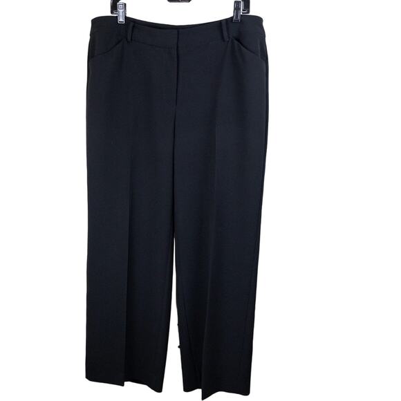 Chico's Black Flat Front Classic Trousers, 14 - Picture 1 of 5